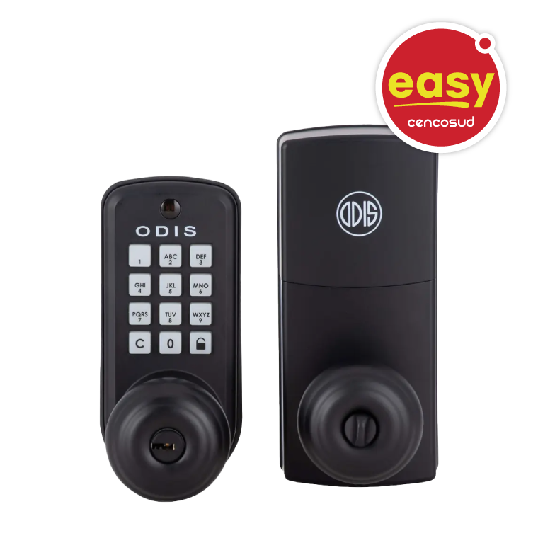 Cerradura Digital Pomo Entrada 6500 Negro Odis en oferta pagando con CencoPay en Easy