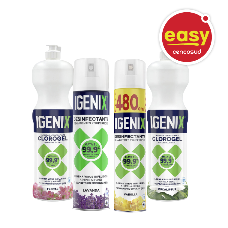 Desinfectante y Clorogel Igenix Variedades. en oferta pagando con CencoPay en Easy