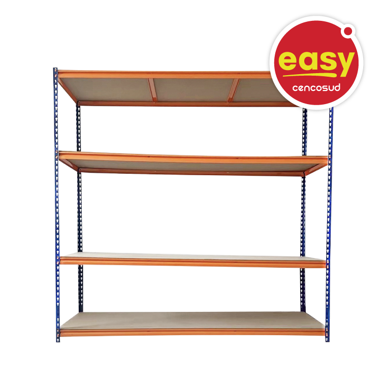 Estante metal naranjo/azul 4 niveles en oferta pagando con CencoPay en Easy