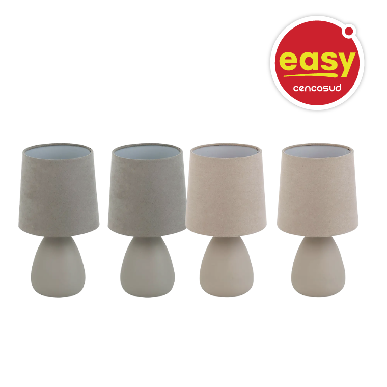 Lámpara Sobremesa 1L E27 2 unidades, Agost Taupe o Beige Abitare en oferta pagando con CencoPay en Easy