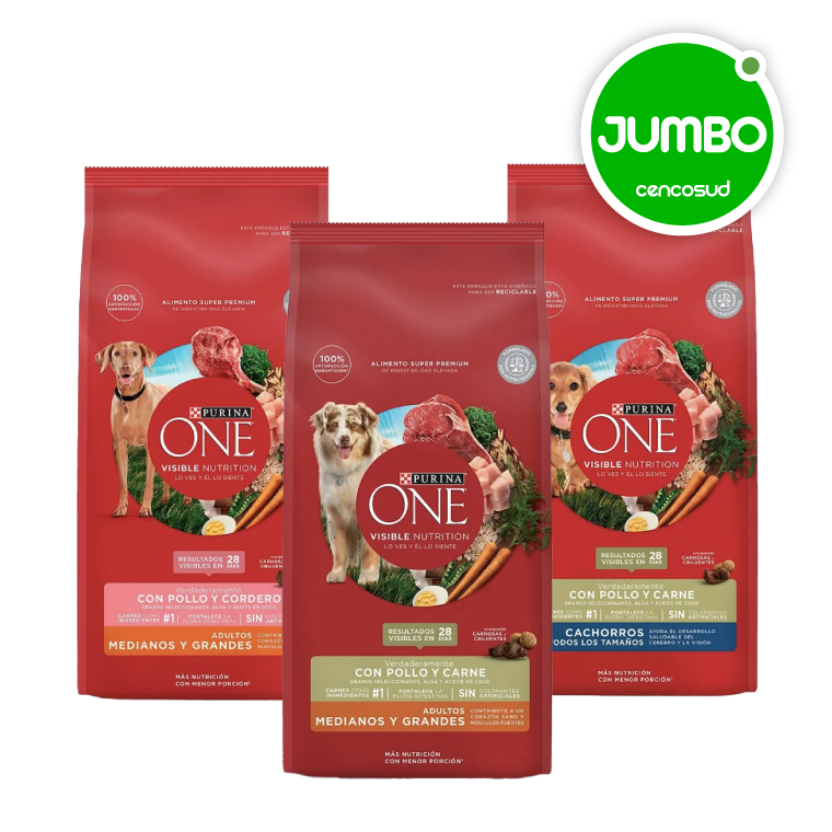 Alimento Perro Purina One Variedades 12kg en oferta pagando con CencoPay en Jumbo