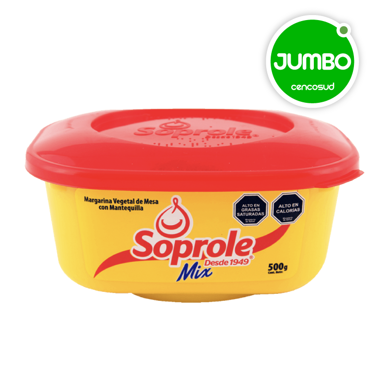 Margarina Soprole Mix con Mantequilla Pote 500g en oferta pagando con CencoPay en Jumbo