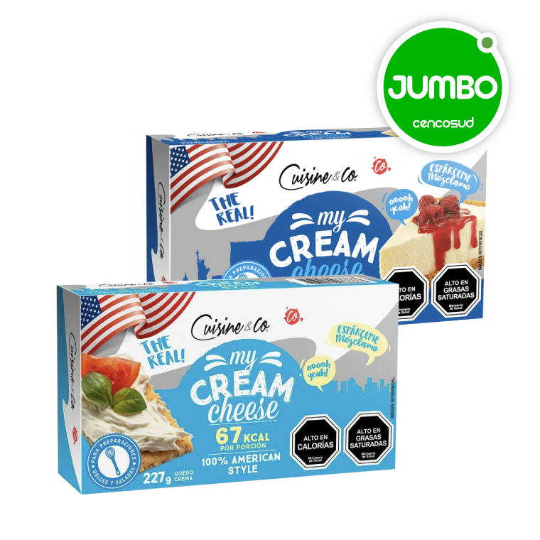 Queso Crema Cuisine & Co Envasado 226g en oferta pagando con CencoPay en Jumbo
