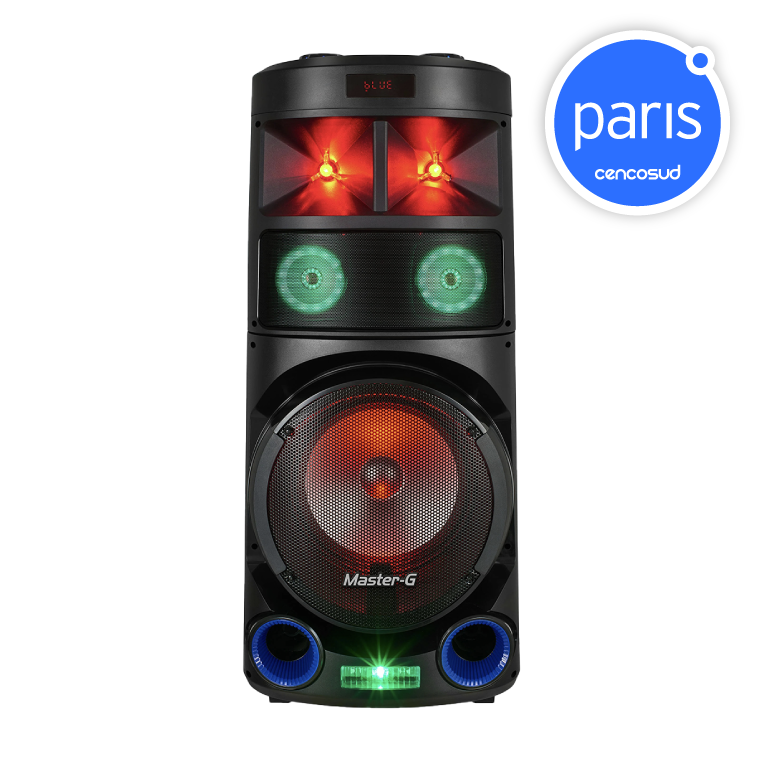 Parlante Master G Bluetooth Karaoke 23000W 12" en oferta pagando con CencoPay en Paris