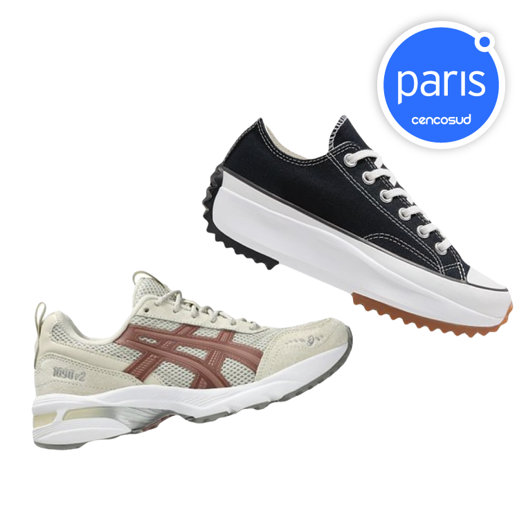 Todas las Zapatillas Converse y Asics. Exclusivo Presencial. en oferta pagando con CencoPay en Paris