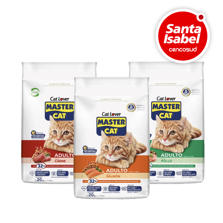 Alimento MasterCat en oferta pagando con CencoPay en Santa Isabel