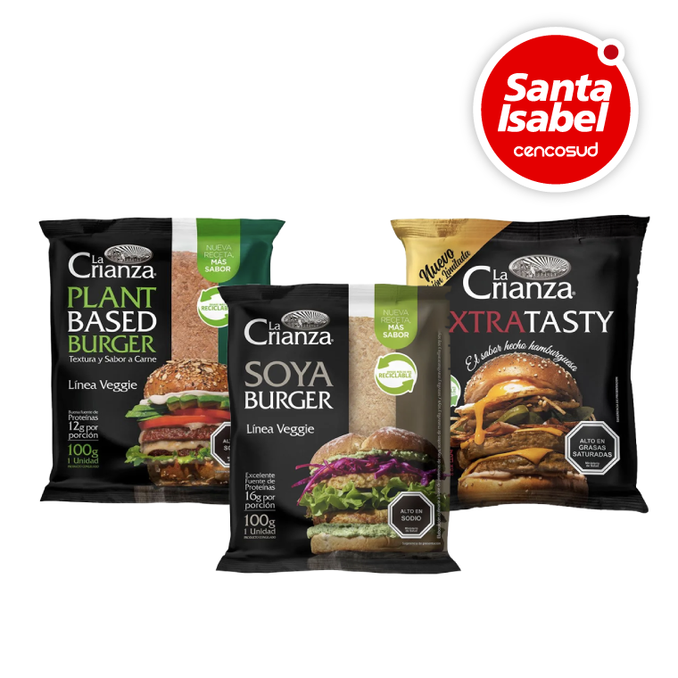 Hamburguesas La Crianza en oferta pagando con CencoPay en Santa Isabel