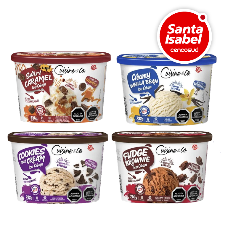 Helados Cuisine&Co en oferta pagando con CencoPay en Santa Isabel