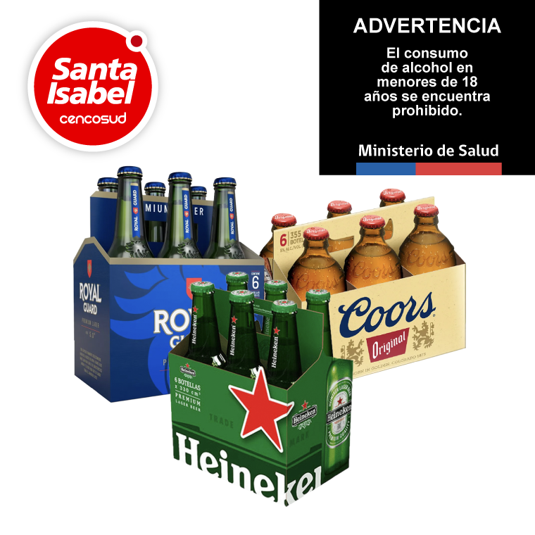 Pack de Cervezas en oferta pagando con CencoPay en Santa Isabel