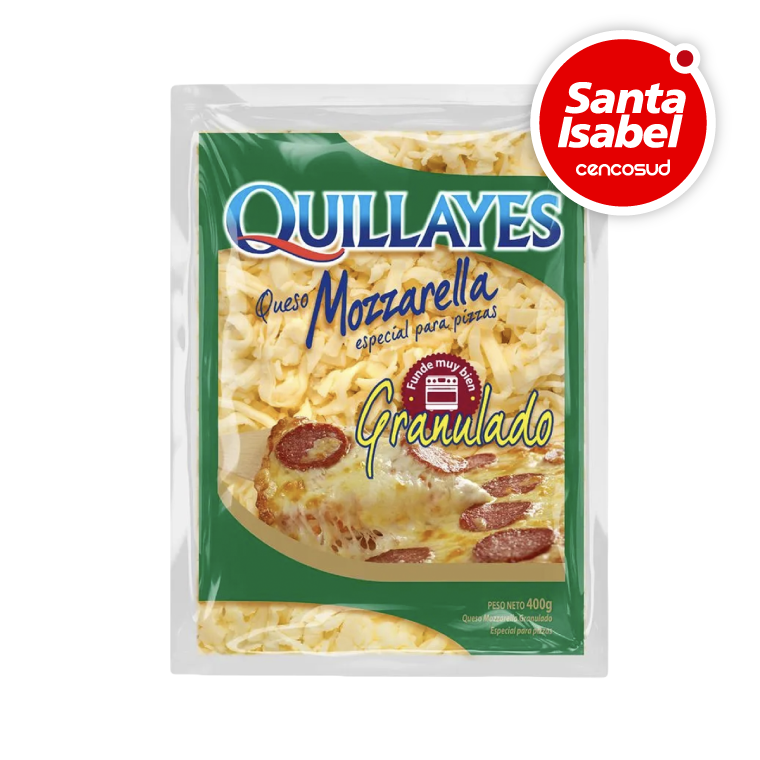 Queso Mozzarella Quillayes en oferta pagando con CencoPay en Santa Isabel
