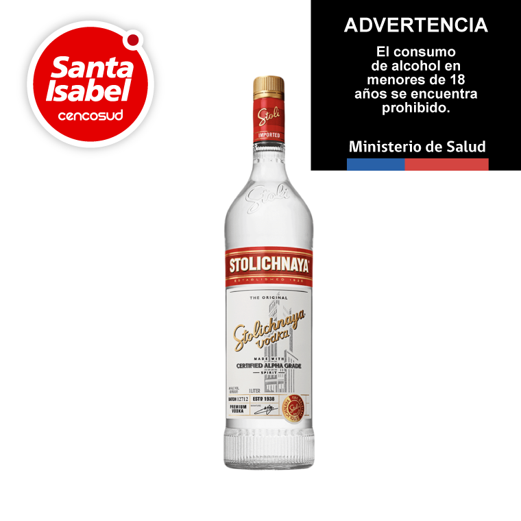 Vodka Stolichnaya en oferta pagando con CencoPay en Santa Isabel