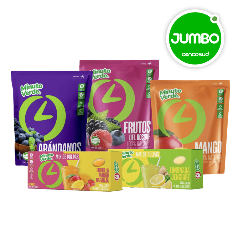 Frutas Congeladas o Pulpas Mix Minuto Verdeen oferta pagando con CencoPay en Jumbo