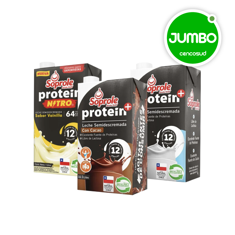 Leche Protein Soprole Variedades 1 Litroen oferta pagando con CencoPay en Jumbo
