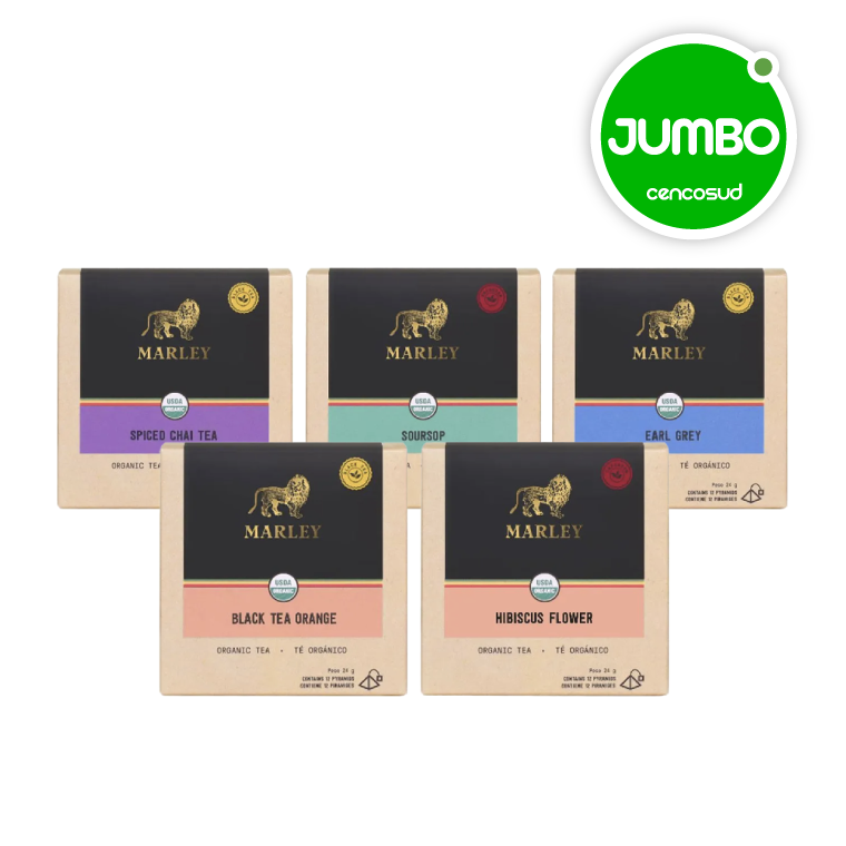 Té Marley Variedadesen oferta pagando con CencoPay en Jumbo
