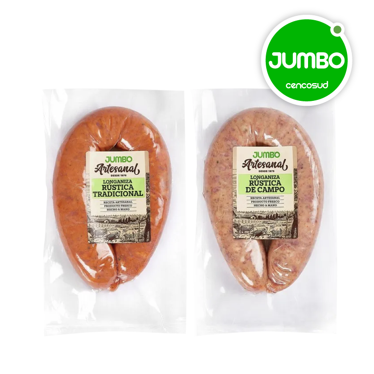 Longaniza Rústica Jumbo Artesanal, Traidicional o de Campo en oferta pagando con CencoPay en Jumbo