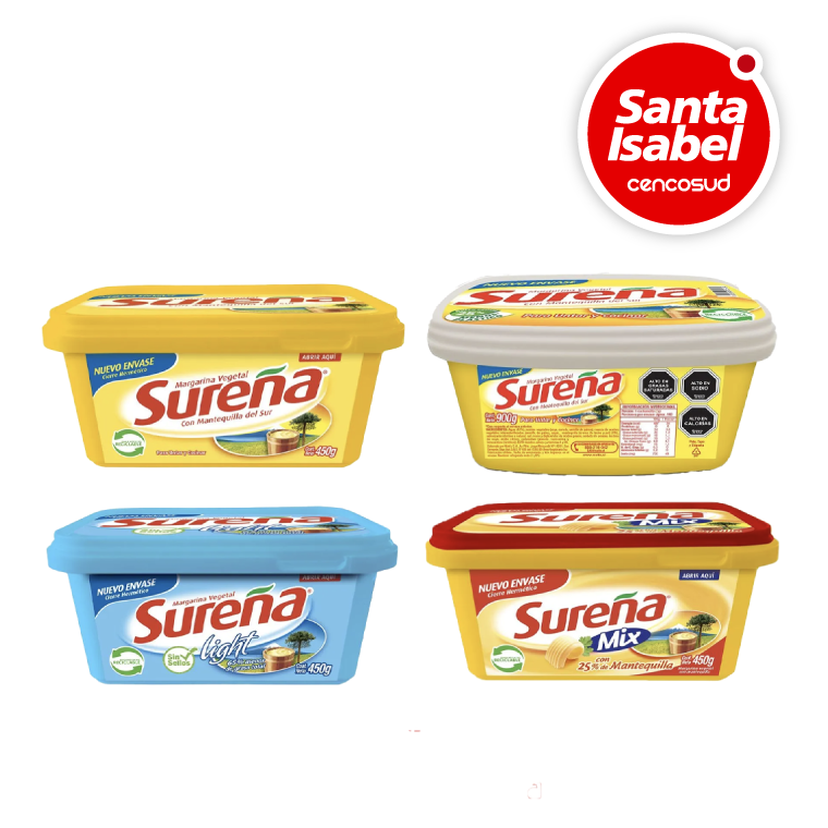 Todas las Margarinas Sureña en oferta pagando con CencoPay en Santa Isabel