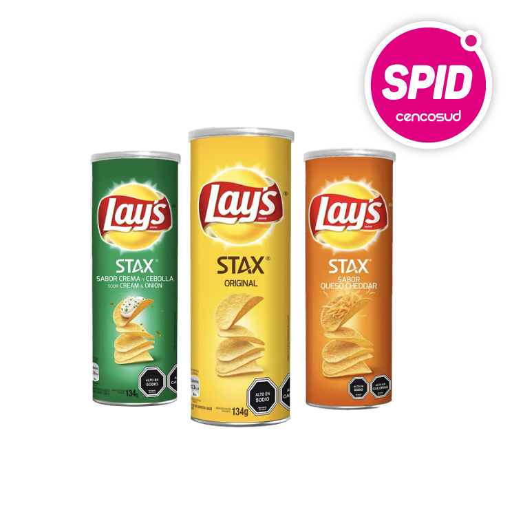 Papas Fritas Lays Stax Variedades. 134gen oferta pagando con CencoPay en SPID