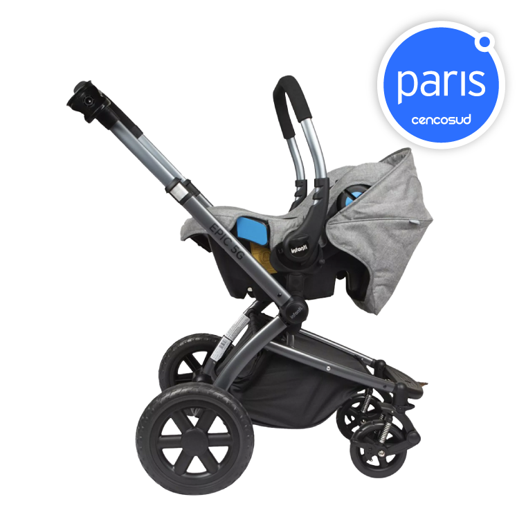 Coche Infanti Travel System Epic 5G Gris. Exclusivo Online en oferta pagando con CencoPay en Paris