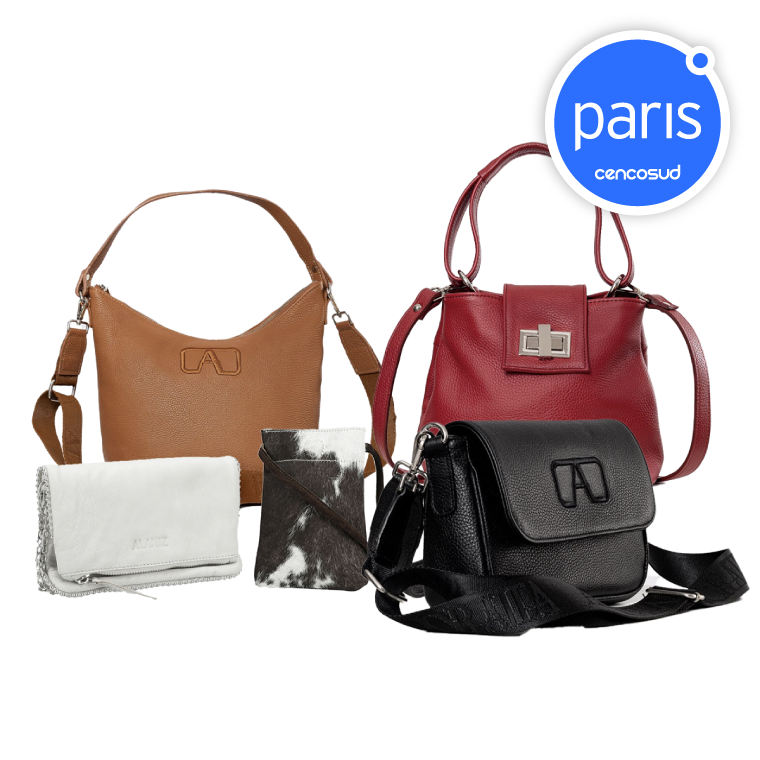 Carteras de Cuero Alaniz, Mikai y Adoratta. Productos Seleccionados. Exclusivo Online en oferta pagando con CencoPay en Paris