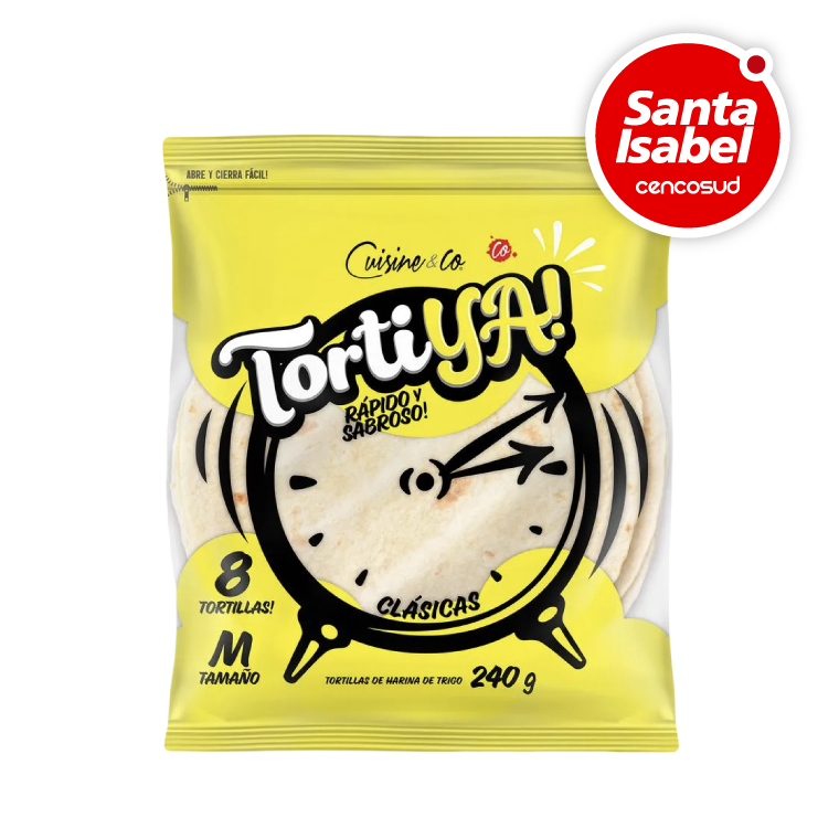 Tortilla Taco Cuisine & Co 8 unidadesen oferta pagando con CencoPay en Santa Isabel