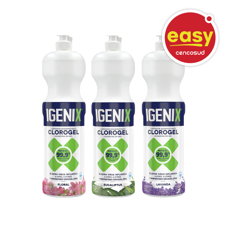 Limpiador Clorogel Igenix 900ml. Variedades en oferta pagando con CencoPay en Easy