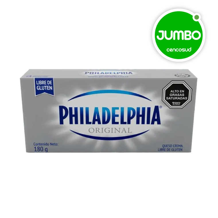 Queso Crema Philadelphia 180g en oferta pagando con CencoPay en Jumbo