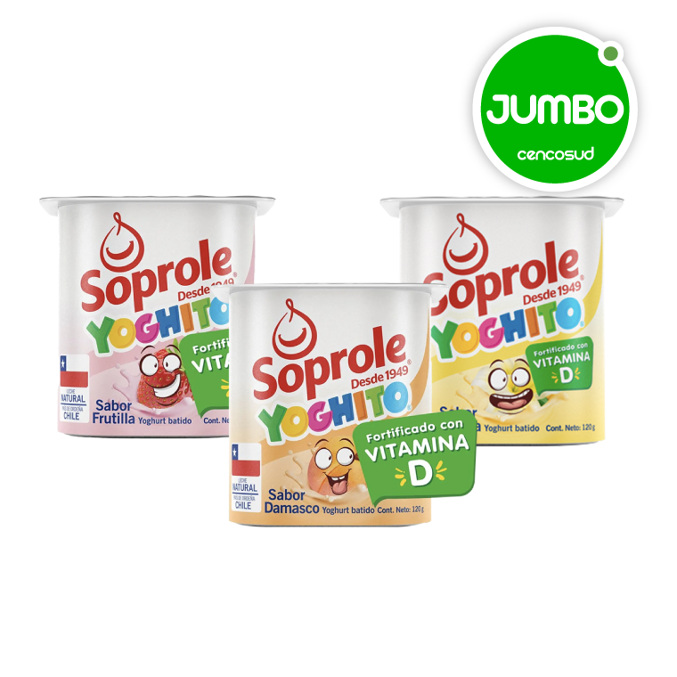 Yogurt Batido Soprole 120g Variedades en oferta pagando con CencoPay en Jumbo