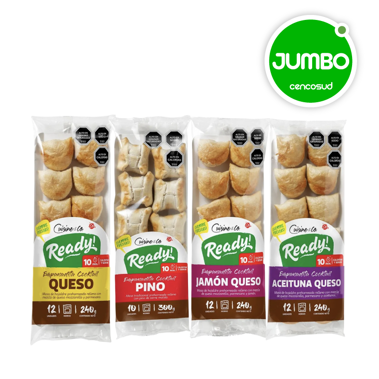 Empanadas de Cocktail Refrigeradas Cuisine & Co Variedades en oferta pagando con CencoPay en Jumbo