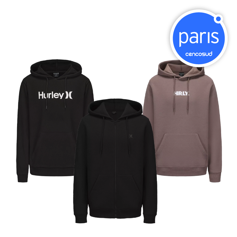Polerones Marca Hurley. Productos Seleccionados. Exclusivo Online en oferta pagando con CencoPay en Paris