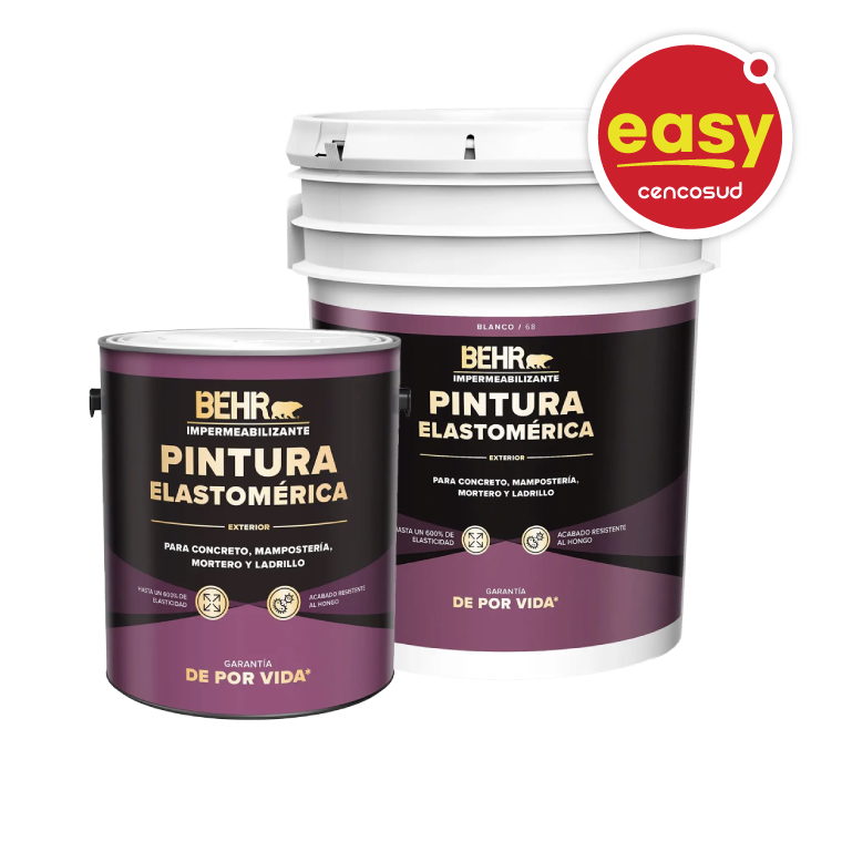 Pintura Elastomérica Impermeabilizante Blanco Behr Tineta o Galón en oferta pagando con CencoPay en Easy
