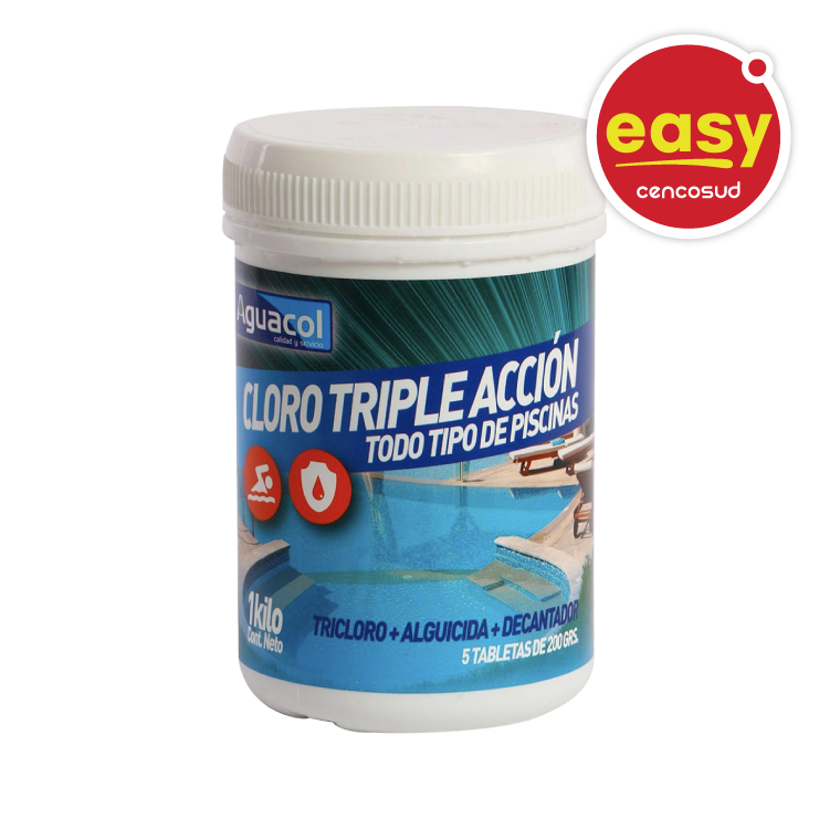 Cloro en Tabletas Triple Acción 1kg Aguacol en oferta pagando con CencoPay en Easy