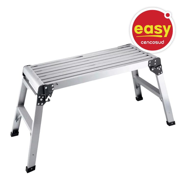 Escalera Plataforma Aluminio 1 Peldaño Technoplus. Exclusivo Presencial en oferta pagando con CencoPay en Easy