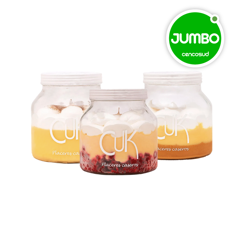 Postres Familiares CUK Suspiro Limeño, Frambuesa o Manjar 1,3kg en oferta pagando con CencoPay en Jumbo