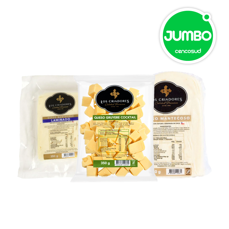 Quesos Los Criadores en oferta pagando con CencoPay en Jumbo