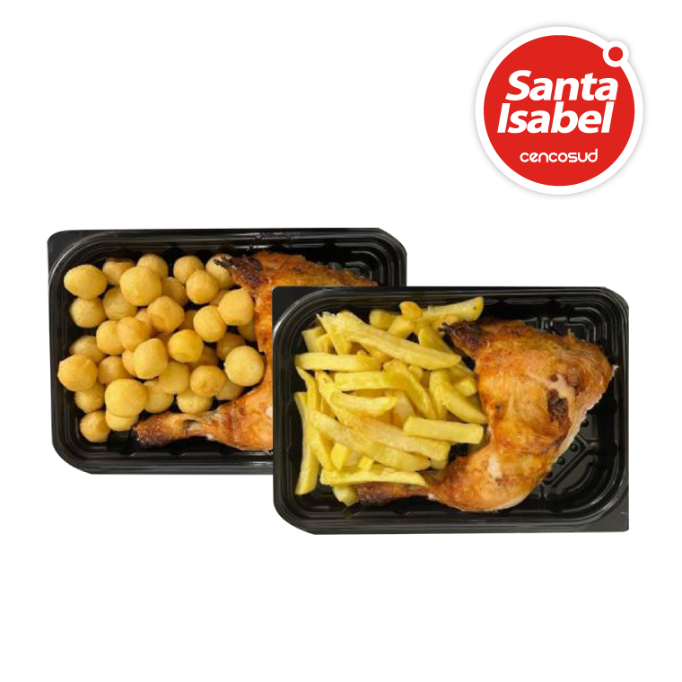 Trutro Entero Asado con Papas Fritas o Duquesas. Exclusivo Presencial en oferta pagando con CencoPay en Santa Isabel