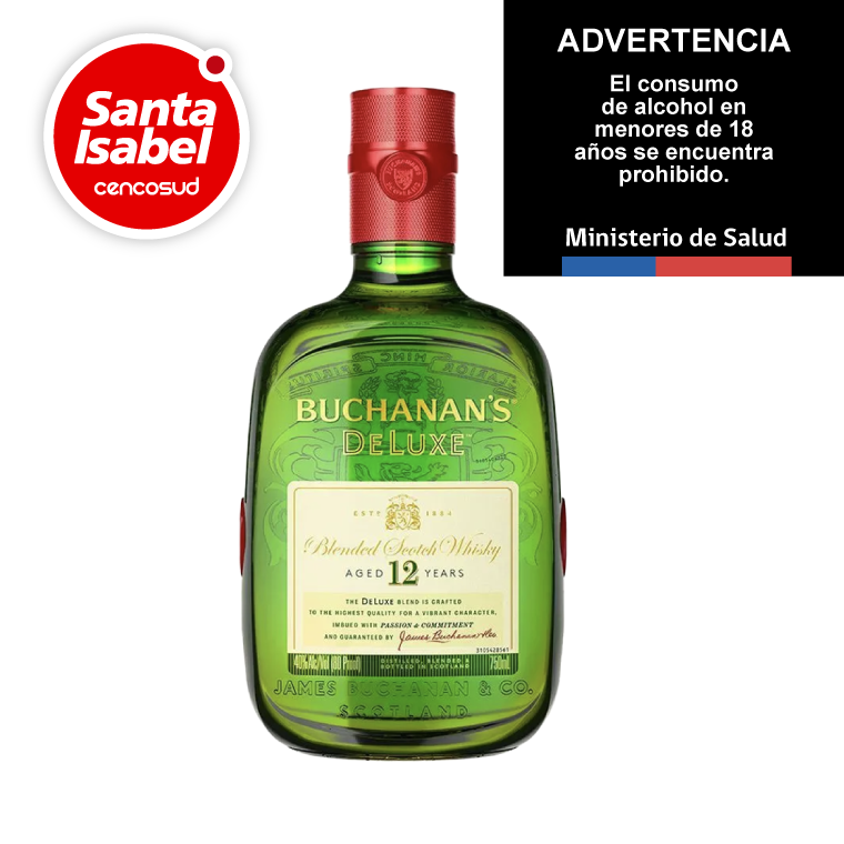 Whisky Buchanans Deluxe 40° 750cc en oferta pagando con CencoPay en Santa Isabel