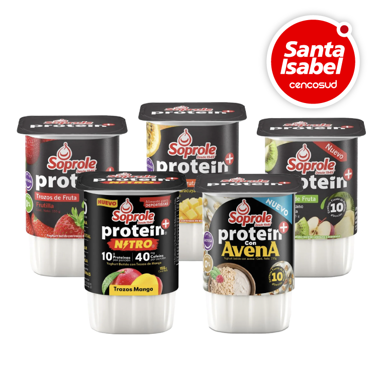Yogurt Soprole Protein+ 155g en oferta pagando con CencoPay en Santa Isabel