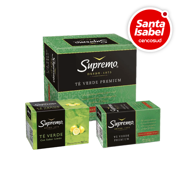 Todo Té Verde Supremo. Exclusivo Online en oferta pagando con CencoPay en Santa Isabel