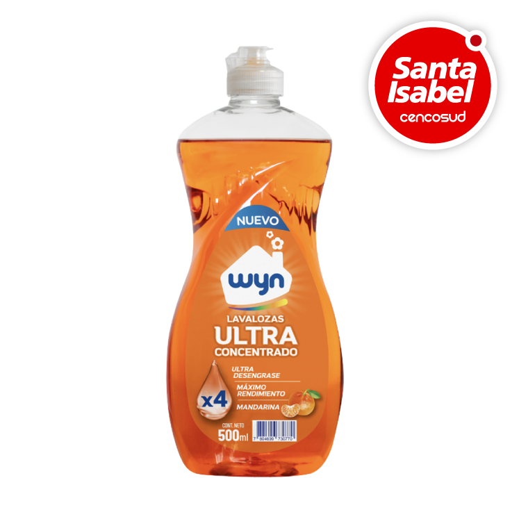 Lavalozas Wyn Ultra 500ml. Exclusivo Online en oferta pagando con CencoPay en Santa Isabel