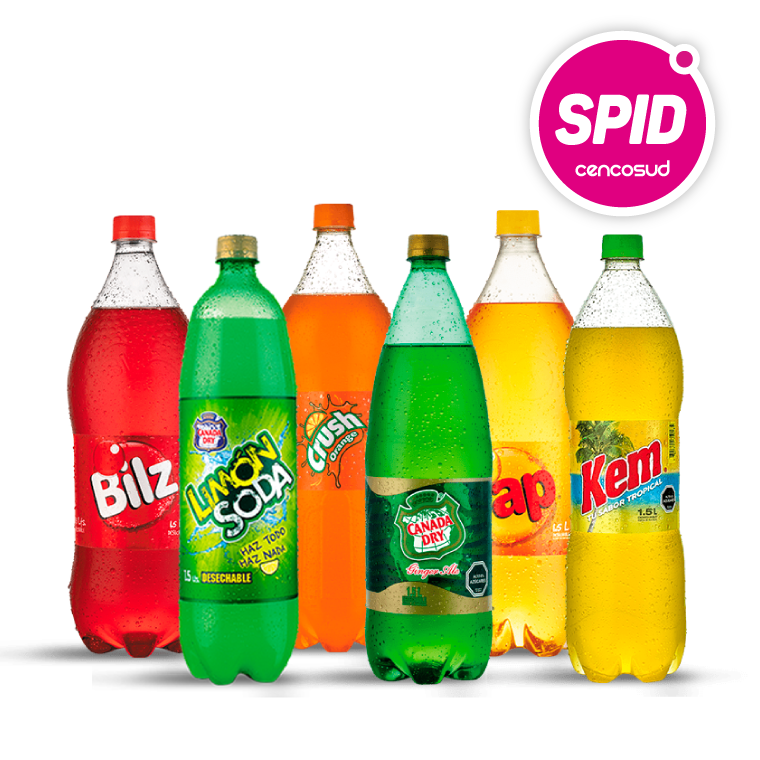Bebidas Pepsi, CanadaDry, Bilz, Pap, Kem o Limón Soda 1.5L en oferta pagando con CencoPay en SPID