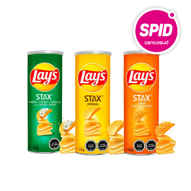 Papas Fritas Lay's STAX Variedades 134g en oferta pagando con CencoPay en SPID
