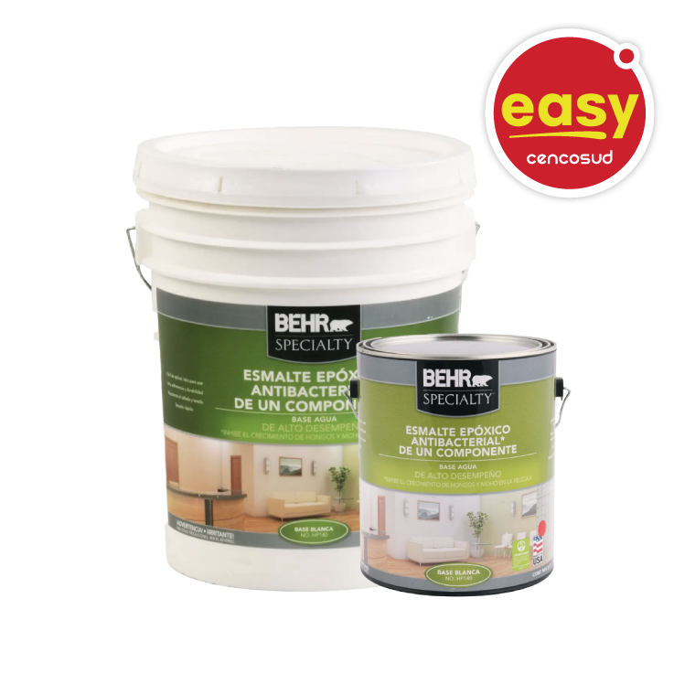 Esmalte Epóxico Antibacterial Blanco Behr en oferta pagando con CencoPay en Easy