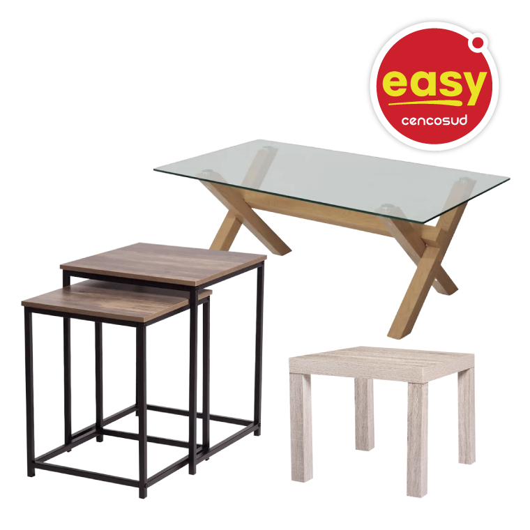 Mesas De Centro, Lateral, Banquetas y Arrimos M+Design en oferta pagando con CencoPay en Easy