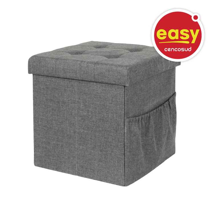 Pouf Gris 38x38x38cm en oferta pagando con CencoPay en Easy