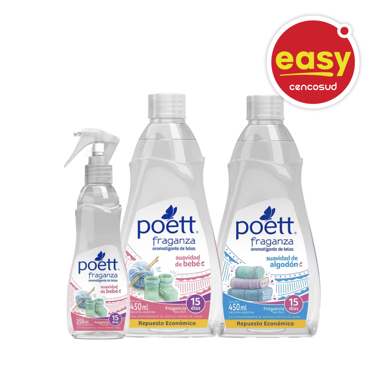 Aromatizador de Telas Poett Variedades en oferta pagando con CencoPay en Easy
