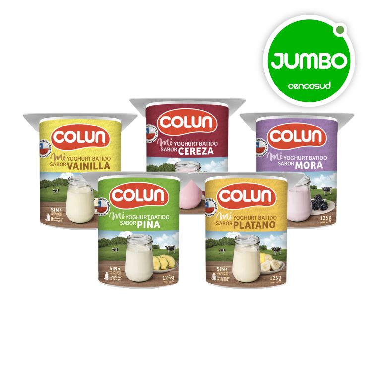 Yogurt Batido Colun 125g. Variedades en oferta pagando con CencoPay en Jumbo