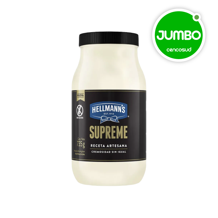 Mayonesa Supreme Hellmann's Frasco 735g en oferta pagando con CencoPay en Jumbo