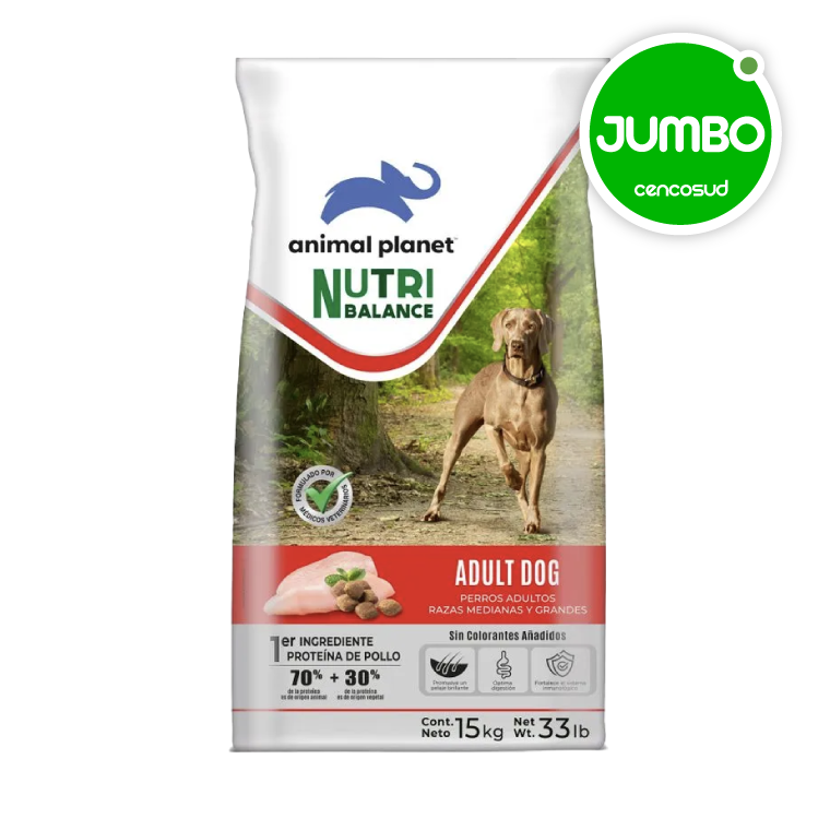 Alimento Perro Animal Planet 15kg en oferta pagando con CencoPay en Jumbo