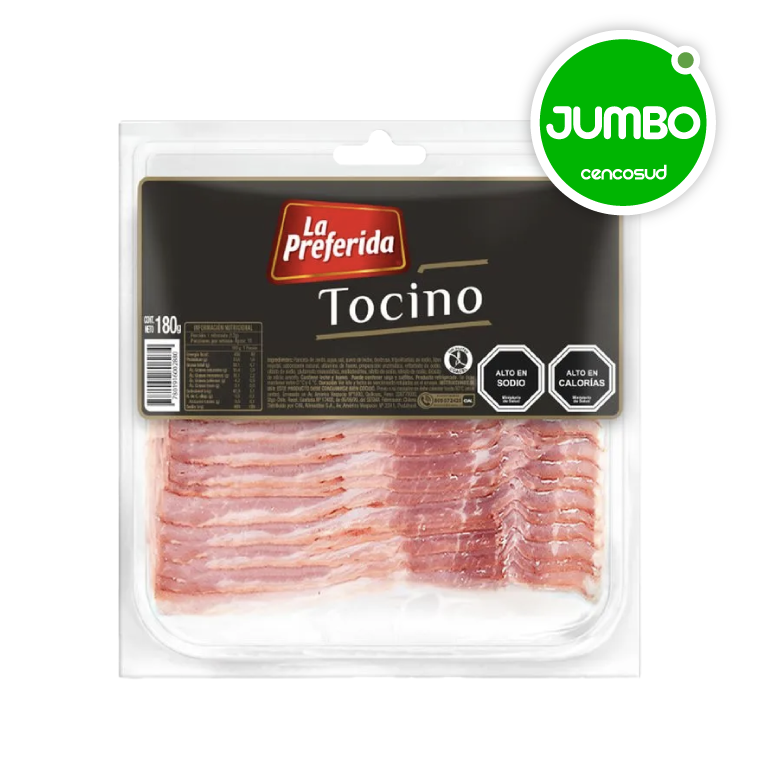 Tocino La Preferida 180g en oferta pagando con CencoPay en Jumbo
