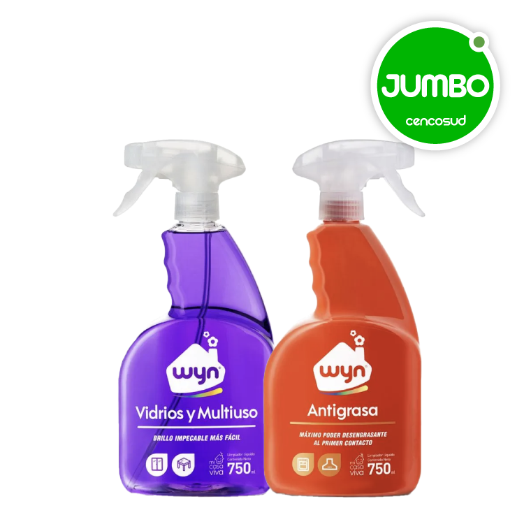 Limpiador Antigrasa o Limpiavidrios Wyn Con Gatillo 750ml en oferta pagando con CencoPay en Jumbo